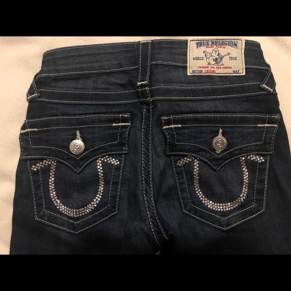 Swarovski True Religion Mid rise Jean leggings